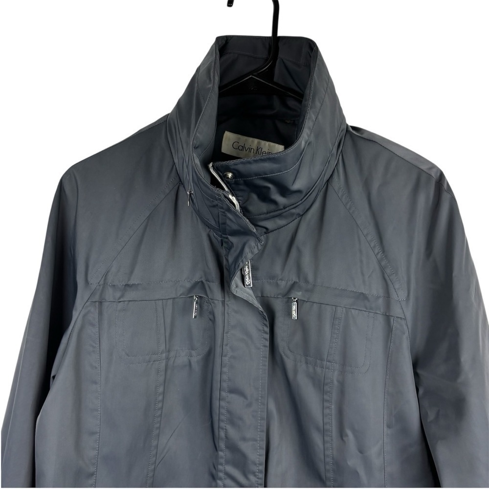 Calvin Klein Women's Packable Anorak Jacket Black Size Medium Waterproof Rain - Picture 2 of 13